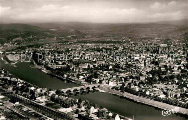 Trier Moselbrücke Fliegeraufnahme