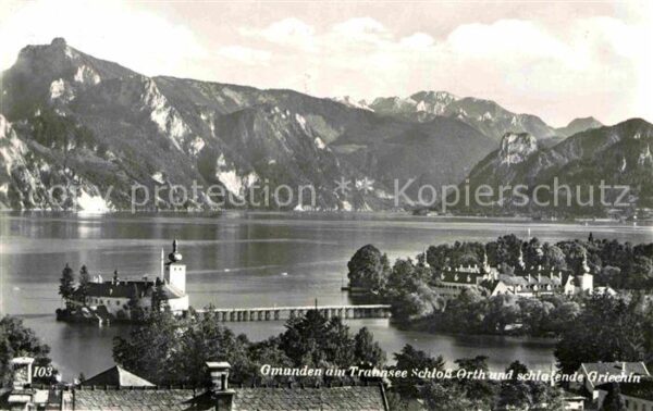 Gmunden Salzkammergut Schloss Orth Traunsee Schlafende Griech