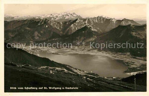 St Wolfgang Wolfgangsee Panorama Blick vom Schafberg Dachsteing