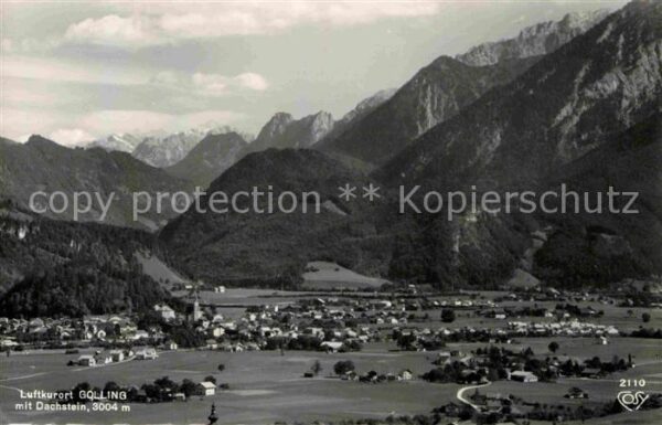 Golling Salzach Panorama Luftkurort mit Dachsteingebirg