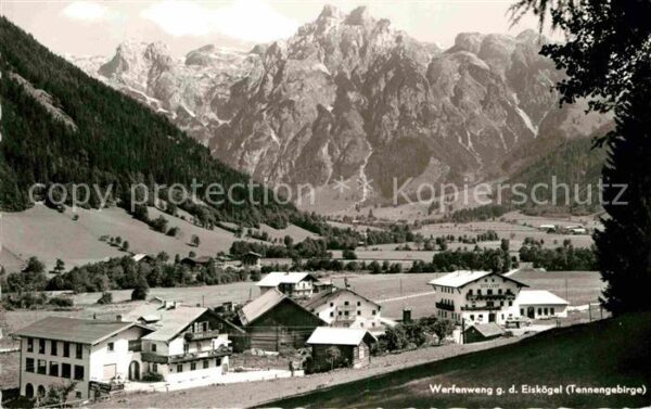 Werfenweng Blick gegen den Eiskögel Tennengebirge