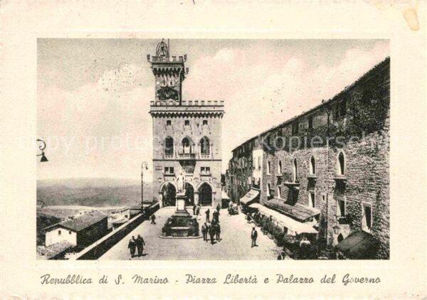 San Marino Repubblica Piazza Liberta e Palazzo del Governo Mo