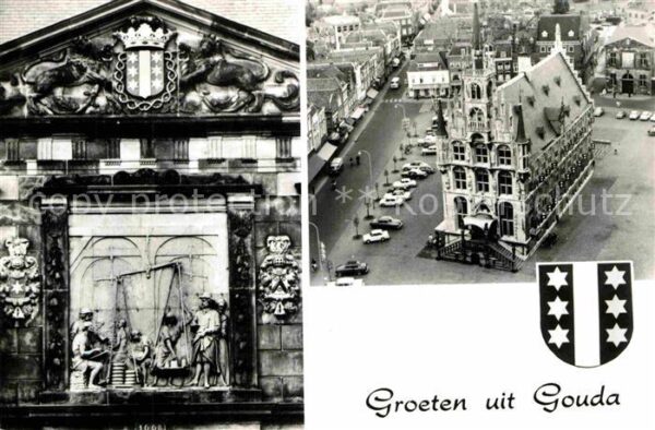 Gouda Innenstadt Rathaus Relief am Waaghaus W