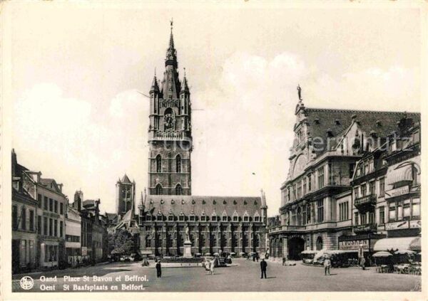 Gand Belgien Place St Bavon et Beffroi