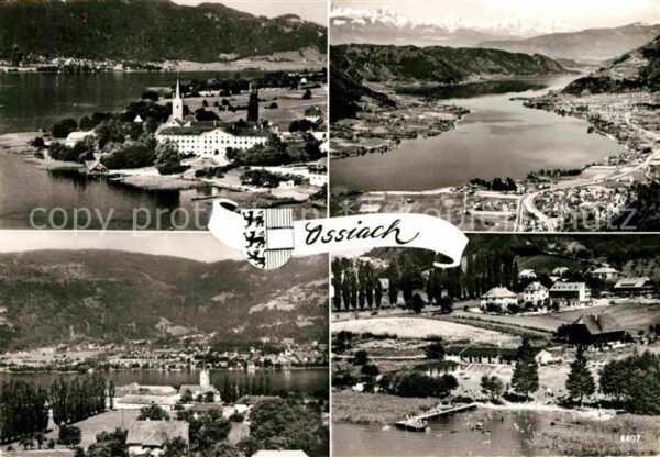 Ossiach Gesamtansicht mit Alpenpanorama Badestr