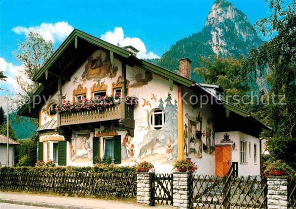 Oberammergau Passionsspieldorf Rotkäppchen Haus Fass