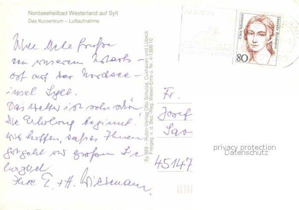 Westerland Sylt Kurzentrum Nordseeheilbad Fliegeraufnah – Bild 2