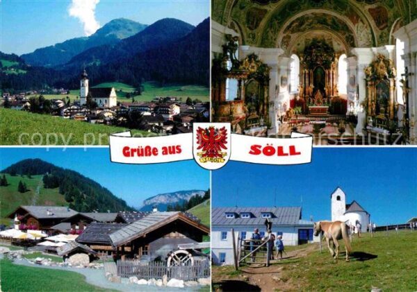 Soell Tirol Teilansichten Kirche Innenansicht Hafli