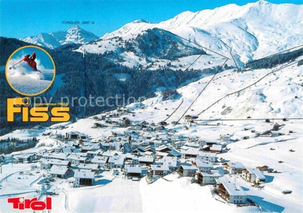Fiss Tirol Panorama Wintersportplatz Alpen Flieger