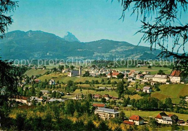 Scharnstein Panorama Almtal gegen Traunstein Alpen