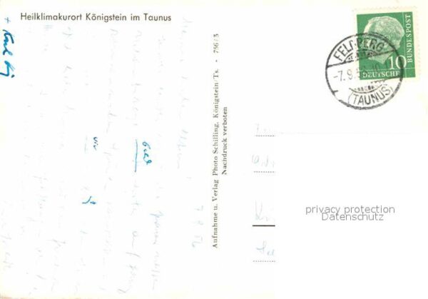 Koenigstein Taunus Gesamtansicht Kurort mit Burgruine – Bild 2