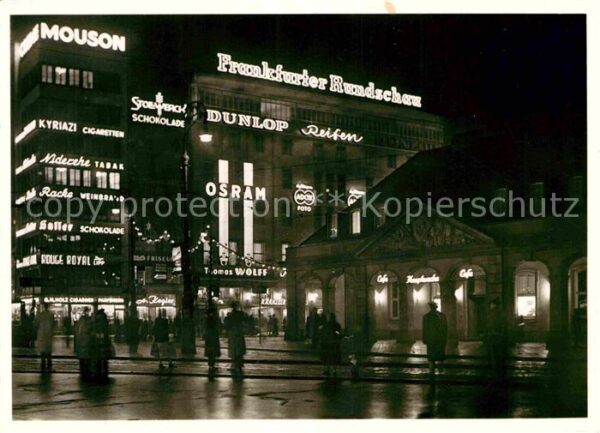 Frankfurt Main Hauptwache bei Nacht