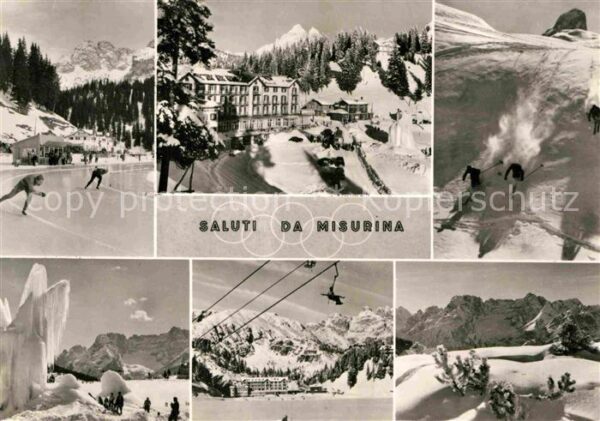 Misurinasee Wintersportplatz Eisschnellauf Tiefschn
