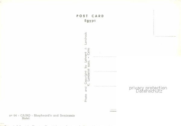 Cairo Egypt Shepheards and Semiramis Hotel – Bild 2