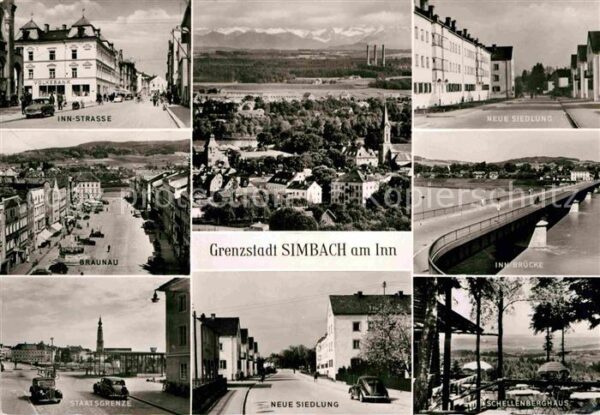 Simbach Inn Panorama Innstrasse Braunau Innbrücke S