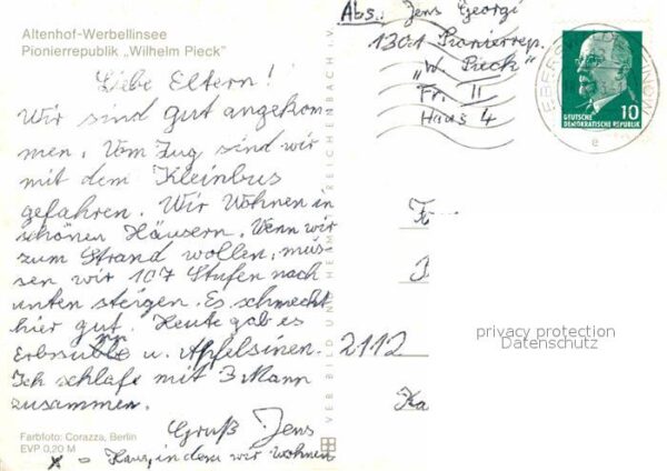 Altenhof Werbellinsee Pionierrepublik Wilhelm Pieck Details – Bild 2