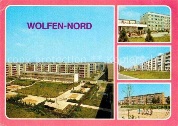 Wolfen Bitterfeld  Strasse der Jugend Kaufhalle und Alters