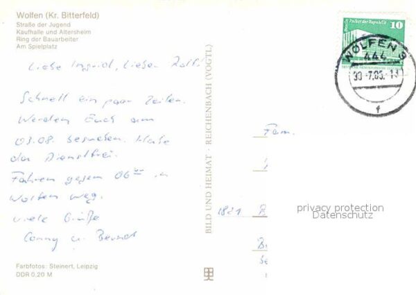 Wolfen Bitterfeld  Strasse der Jugend Kaufhalle und Alters – Bild 2