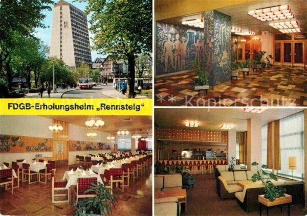 Oberhof Thueringen FDGB Erholungsheim Rennsteig Empfang Sp