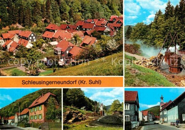 Schleusingerneundorf Teilansicht Köhlerei im Glasbachtal Hau