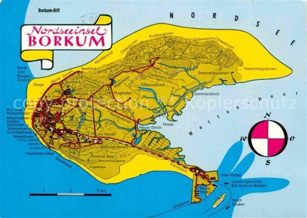 Borkum Inselkarte