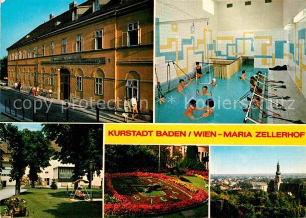 Baden Wien Mariazellerhof Therapie Park Blumenuhr