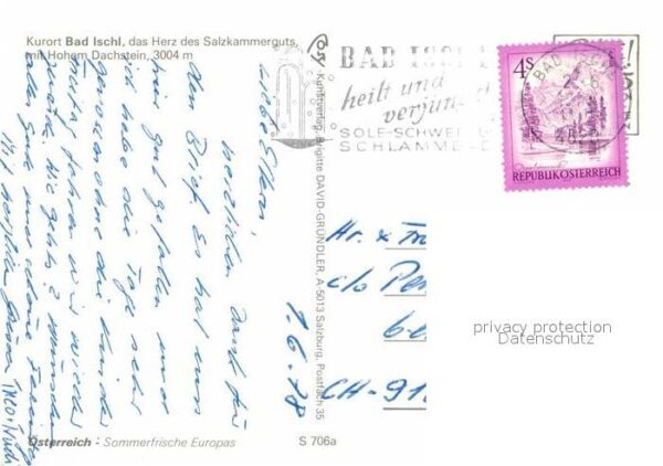 Bad Ischl Salzkammergut Panorama Kurort mit Hohem Dachstein – Bild 2