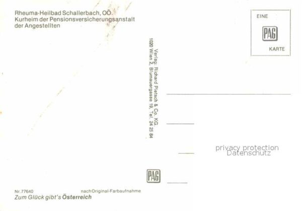 Schallerbach Bad Rheuma Heilbad Kurheim der Pensionsvers – Bild 2