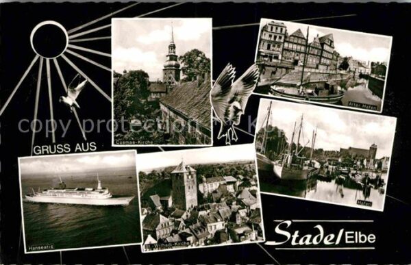 Stade Niederelbe Hanseatic St. Wilhadi-Kircvhe Cosmae-Ki