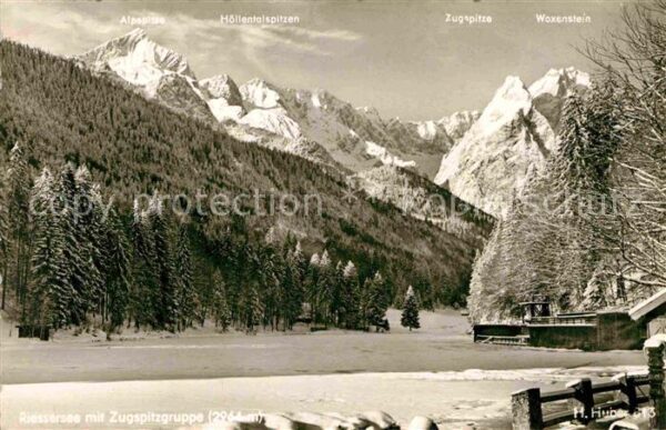 Zugspitze Riessersee Höllentalspitzeen Waxenstein