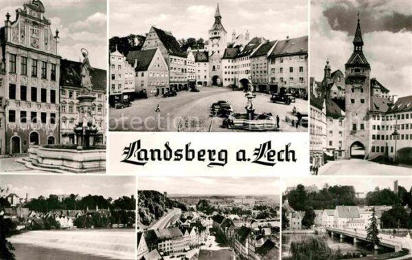 Landsberg Lech Tor Brücke Brunnen