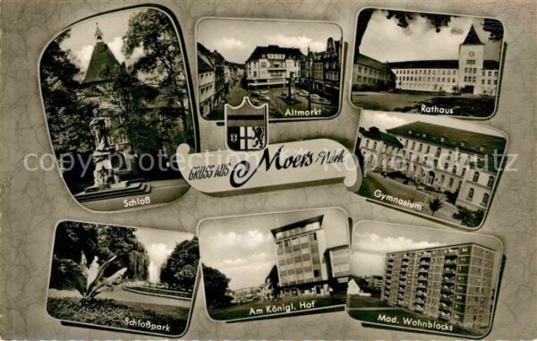 Moers Schloss Gymnasium Altmartk Rathaus