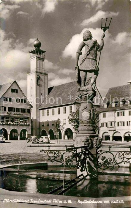 Freudenstadt Neptunbrunnen Rathaus