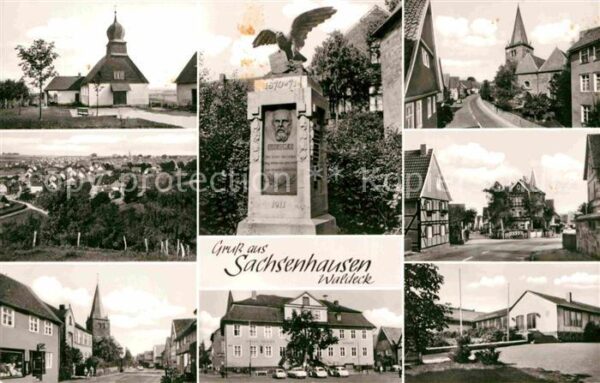 Sachsenhausen Waldeck Rathaus Kirche Denkmal