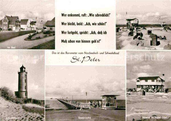 St Peter-Ording Seebrücke Leuchtturm Strand