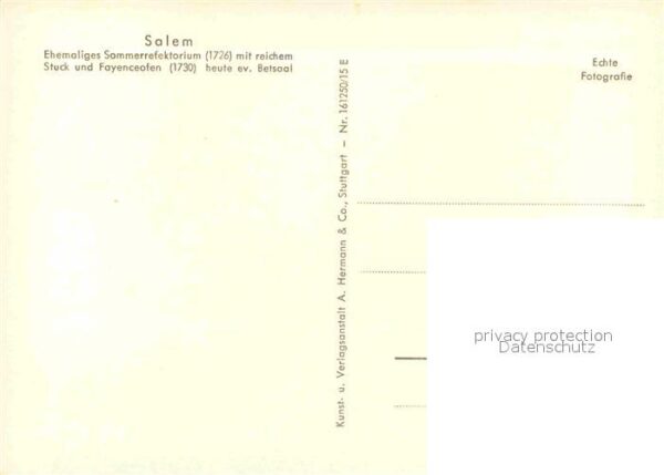 Salem Baden Ehemaliges Sommerrefektorium Fayenceofe – Bild 2
