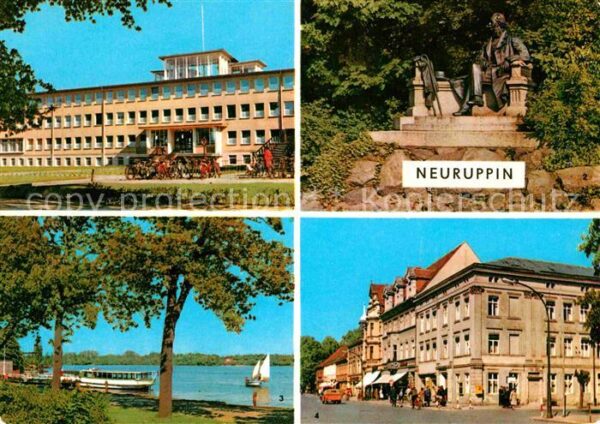 Neuruppin Poliklinik Fontane-Denkmal Karl-Marx-St