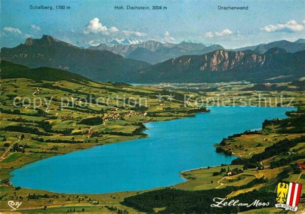 Zell Moos Mondsee Fliegeraufnahme Drachenwand Sch