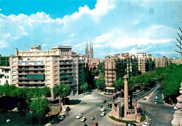 Barcelona Cataluna Avenida del Generalisimo y Sagrada Fami
