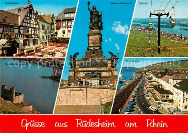 Ruedesheim Rhein Niederwalddenkmal Seilbahn Reinstrasse