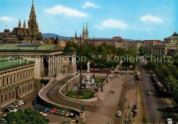 Wien Ringstrasse Parlament Rathaus Burgtheat