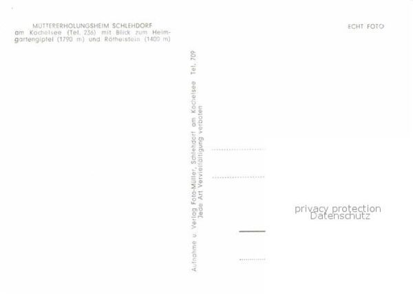 Schlehdorf Müttererholungsheim Heimgartengipfel Rö – Bild 2