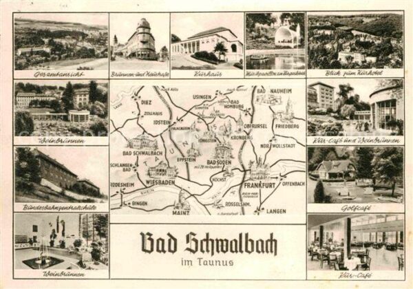 Bad Schwalbach Bundesbahnzentralschule Kurhaus Brunnen