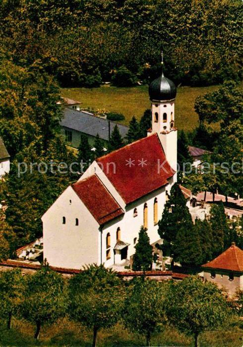 Bad Heilbrunn Pfarrkirche St Kilian Fliegeraufnahme