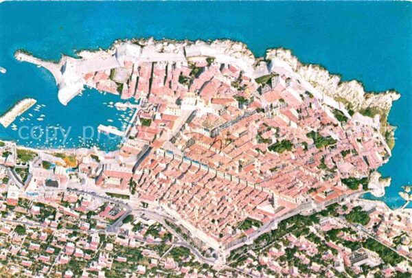 Dubrovnik Ragusa Fliegeraufnahme
