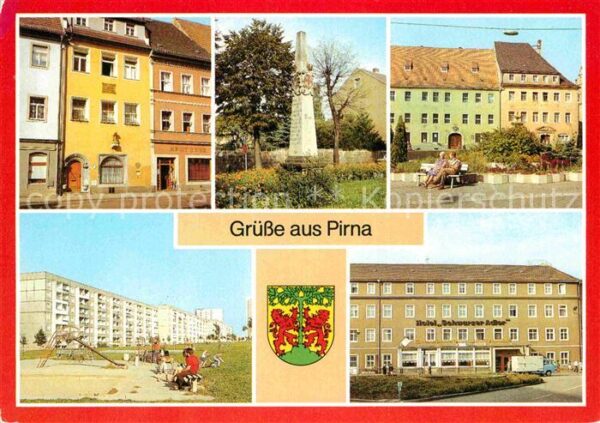 Pirna Th Jacobaer Haus Postmeilensäule Markt