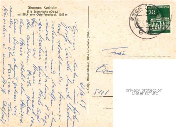 Eschenlohe Siemens Kurheim mit Osterfeuerkopf – Bild 2