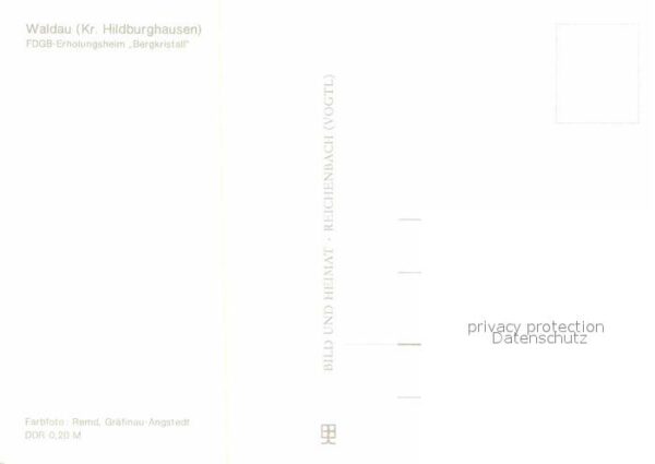 Waldau Hildburghausen FDGB Erholungsheim Bergkristall – Bild 2