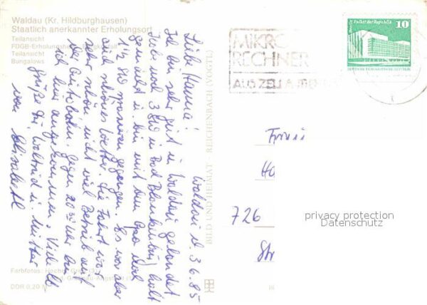 Waldau Hildburghausen Teilansicht FDGB Erholungsheim Bergkris – Bild 2