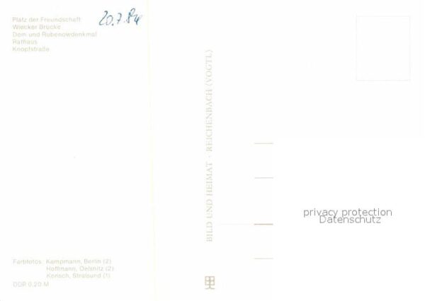 Greifswald PdF Wiecker Brücke Dom Rubenowdenkmal R – Bild 2